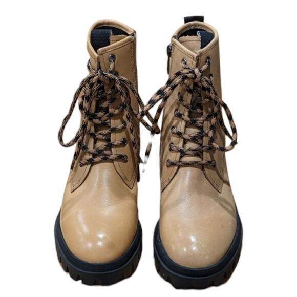 Franco Sarto Women's Robbie Ankle Lace up Combat Boot in Camel Size 7M - Picture 5 of 8